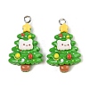 Christmas Theme Opaque Resin Pendants RESI-S08-03C-1