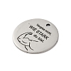 Anti-Tarnish 201 Stainless Steel Pendants STAS-R002-01P-25-2