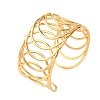 304 Stainless Steel Cuff Bangles for Women BJEW-G749-01G-4