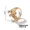 Minimalist Geometric Brass Micro Pave Cubic Zirconia Ring for Fashionable Style CJ6810-3-1