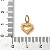 304 Stainless Steel Micro Pave Clear Cubic Zirconia Charms CU-CBA703A-04G-04-3