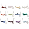 12Pcs 12 Styles Natural Gemstone & Constellation Pendant Necklaces NJEW-JN05084-1