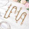 2Pcs 2 Styles Alloy Enamel Star Flower Charm 304 Stainless Steel Bag Decorative Chains FIND-JF00173-1