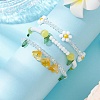 3Pcs 3 Colors Acrylic Charms Bracelets Sets for Women X1-BJEW-TA00577-01-1