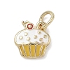 Brass Enamel Charms KK-K368-17G-01-1