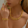 Simple and Stylish 18K Gold Plated 5-Piece Women's Jewelry Set AS0250-1