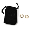 Heart Clear Cubic Zirconia Small Chunky Hoop Earrings for Women EJEW-SZ0002-41-3