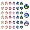   36Pcs 6 Colors Light Gold Alloy Resin Charms PALLOY-PH0001-82LG-1