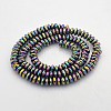 Electroplate Non-magnetic Synthetic Hematite Rondelle Beads Strands X-G-J216B-10-2