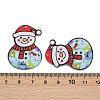 Christmas Themes Opaque Printed Acrylic Pendants OACR-B037-03-3