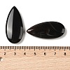 Natural Black Agate Cabochons G-B082-04-3