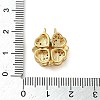 Brass Micro Pave Clear Cubic Zirconia with Acrylic Pendants KK-G483-04G-3