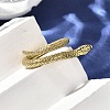 304 Stainless Steel Snake Wrap Cuff Rings for Women RJEW-A060-01G-5