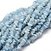 Natural Aquamarine Chip Beads Strands G-E271-96-2