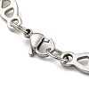 Two Tone 304 Stainless Steel Oval & Rectangle Link Chain Bracelet BJEW-B078-11GP-3