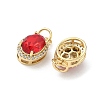 Brass Micro Pave Cubic Zirconia Pendants KK-C252-02D-G-2
