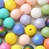 UV Plating Rainbow Iridescent Acrylic Beads X-OACR-K003-002-2