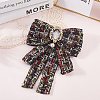 Bowknot Polyester Brooches for Backpack Clothes JEWB-WH20006-10B-3