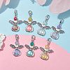 7Pcs 7 Colors Angel Acrylic Pendant Decorations X1-HJEW-JM01736-01-2