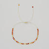 Adjustable Boho Natural Carnelian Faceted Rondelle Braided Bead Bracelets OW0255-9-1