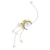 Moon & Star Alloy Hanging Ornaments HJEW-TADJ0022-2