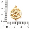 Brass Micro Pave Clear Cubic Zirconia Pendants CU-CBA959F-03D-G-3