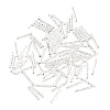 Brass Textured Tube Beads KK-H250-01A-S-1