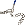 Braided Waxed Cotton Cord Necklace Making MAK-YWC0001-01P-M1-2