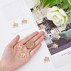 8Pcs 2 Colors Ion Plating(IP) Brass Micro Pave Cubic Zirconia Pendants KK-DC0002-91-3