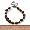 Natural Tiger Eye Beaded Bracelets for Women G-P563-07P-19-5