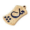 304 Stainless Steel Enamel Pendants CU-CBADA55-01G-2