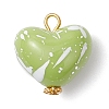 Opaque Spray Painted Acrylic Pendants PALLOY-JF04472-3