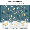 160Pcs 2 Colors Brass Leverback Earring Findings KK-FH0002-92-3