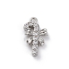 Christmas Series Brass Micro Pave Cubic Zirconia Pendants KK-Q010-01P-02-1