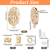 10Pcs Rack Plating Brass Stud Earring Findings KK-CN0003-34-2