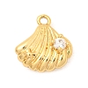 Brass Micro Pave Cubic Zirconia Charms KK-C117-02B-G-1