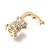 Brass Micro Pave Cubic Zirconia Donut Bails KK-U061-17G-2