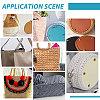   6Pcs 6 Style Flat Round PU Leather Knitting Crochet Bags Nail Bottom Shaper Pad DIY-PH0021-06C-6