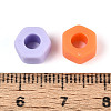 Rubberized Opaque Acrylic Beads SACR-T018-33M-4