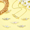 18Pcs 6 Colors Alloy & Glass Butterfly Connector Charms FIND-YW0011-89-4