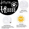 Gorgecraft 8 Sheets 4 Style Waterproof Heart & Bear Paw Pattern PET Car Decals Stickers STIC-GF0001-03B-4