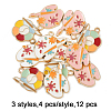12Pcs 3 Styles Alloy Enamel Pendants FIND-FP0002-99-5
