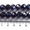 Electroplate Transparent Glass Beads Strands EGLA-A035-T10mm-A15-4