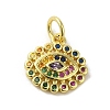 Brass Micro Pave Cubic Zirconia Charms KK-M283-15H-02-1