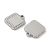 304 Stainless Steel Pendant Cabochon Settings STAS-D127-01P-2