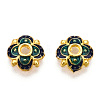 4-Petal Alloy Enamel Bead Caps X1-ENAM-TAC0023-04-3