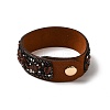 Faux Suede Snap Cord Bracelet LS-BJEW-F428-07-5