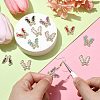 12Pcs 6 Colors Golden Alloy with Rhinestone Pendant FIND-CJ0001-79-3