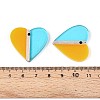 Transparent Resin & Wood Pendants RESI-T057-79-3