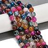 Natural Fire Crackle Agate(Dyed & Heated) Beads Strands G-M437-A01-01L-1